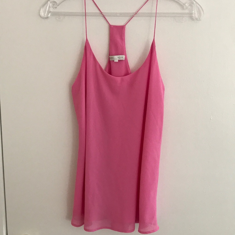 Bright pink racerback tank size small
